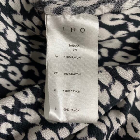 IRO Zanaka Leopard-Print Jersey Maxi Wrap Dress size 36/Small - Picture 11 of 16
